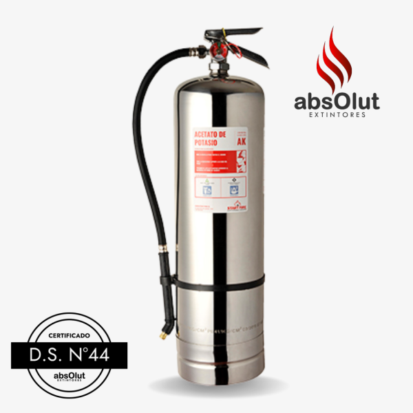 Extintor acetato de potasio (K) 10L/DS44