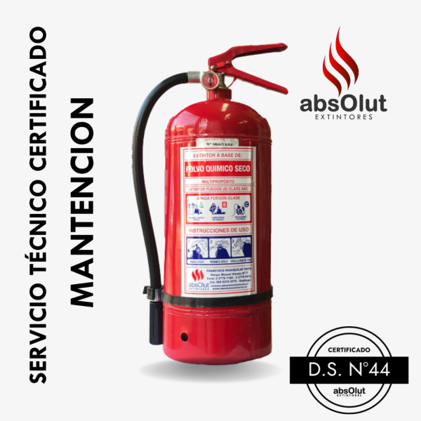 Mantencion Extintor PQS ABC 4Kg/ DS44