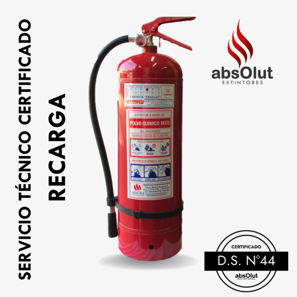 Recarga Extintor PQS ABC 6Kg/ DS44