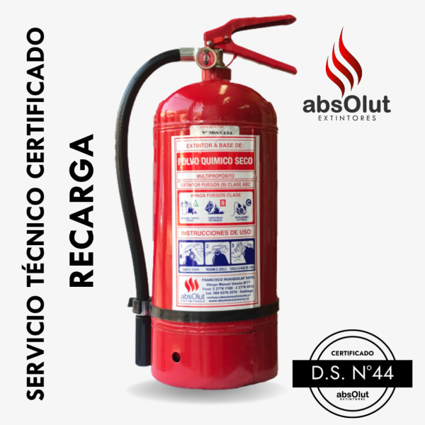 Recarga Extintor PQS ABC 4Kg/ DS44