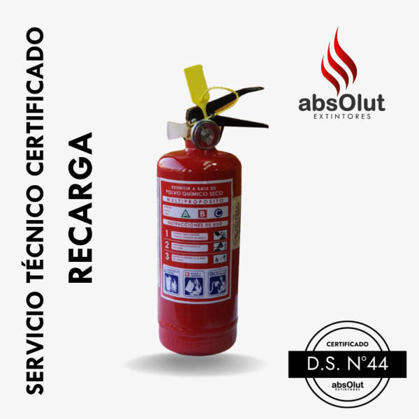 Recarga Extintor PQS ABC 1Kg/ DS44